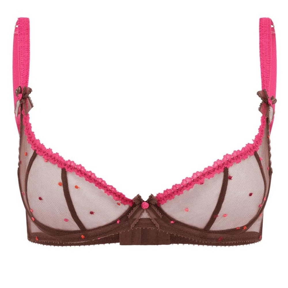 Agent Provocateur Pink and Brown Sheer Bra